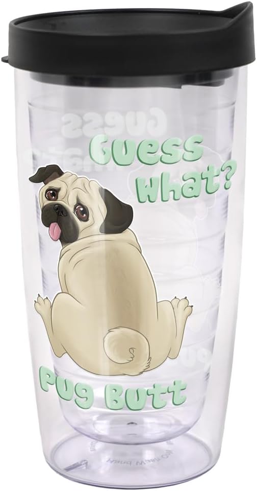 Yorkshire Terrier Yorkie With Bow Double-Walled Plastic Travel, 16oz.