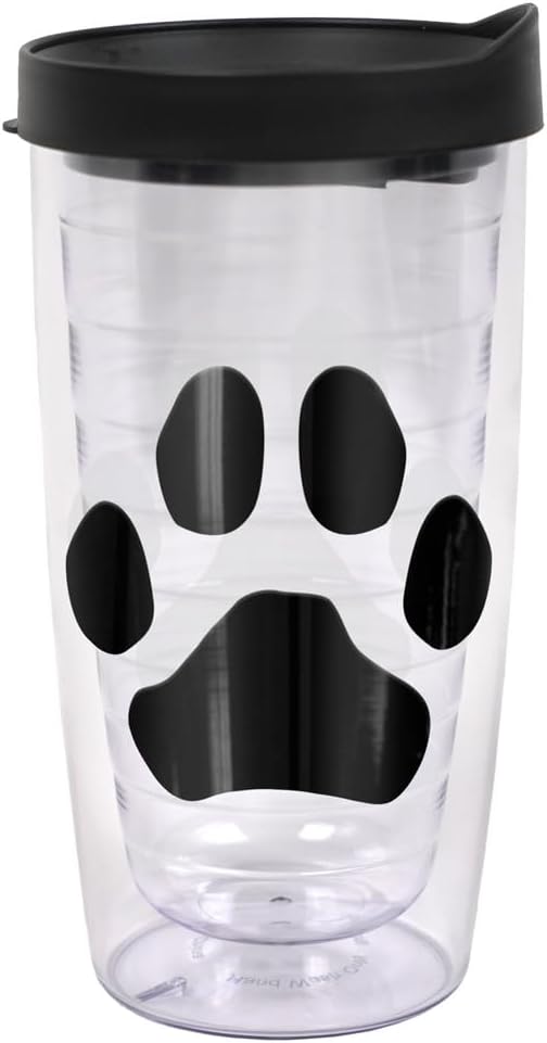 Yorkshire Terrier Yorkie With Bow Double-Walled Plastic Travel, 16oz.