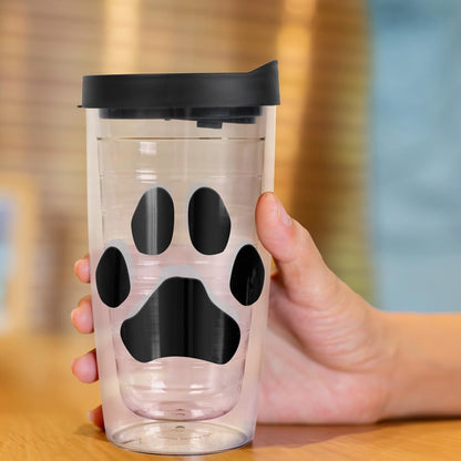 Yorkshire Terrier Yorkie With Bow Double-Walled Plastic Travel, 16oz.