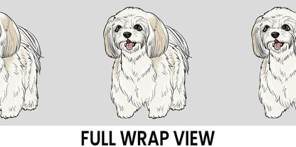 Yorkshire Terrier Yorkie With Bow Double-Walled Plastic Travel, 16oz.