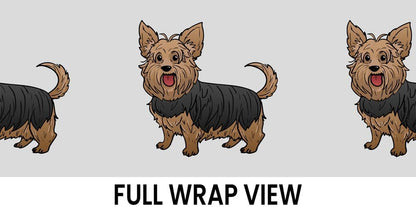 Yorkshire Terrier Yorkie With Bow Double-Walled Plastic Travel, 16oz.