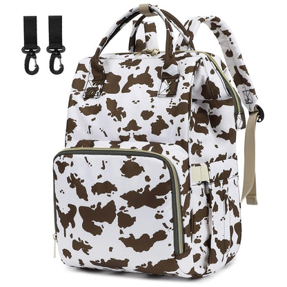 Flamingo Diaper Bag Backpack for Baby Girls, Mom Waterproof Large Nappy Bags for Women (Green)