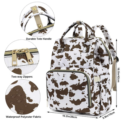 Flamingo Diaper Bag Backpack for Baby Girls, Mom Waterproof Large Nappy Bags for Women (Green)