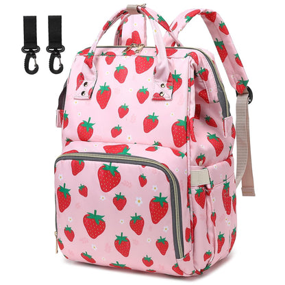 Flamingo Diaper Bag Backpack for Baby Girls, Mom Waterproof Large Nappy Bags for Women (Green)