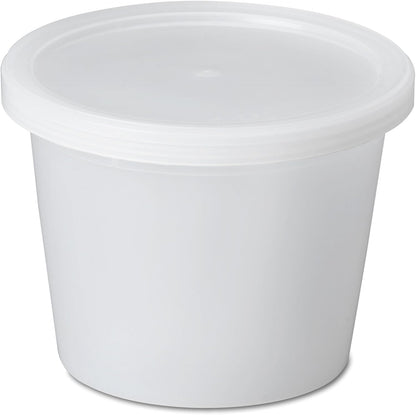 Airtight Food Storage Containers with Easy Secure Lids by TANGERINE (8 Ounce) (50 Pack)
