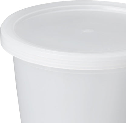 Airtight Food Storage Containers with Easy Secure Lids by TANGERINE (8 Ounce) (50 Pack)