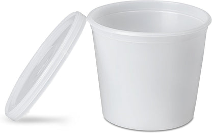 Airtight Food Storage Containers with Easy Secure Lids by TANGERINE (8 Ounce) (50 Pack)