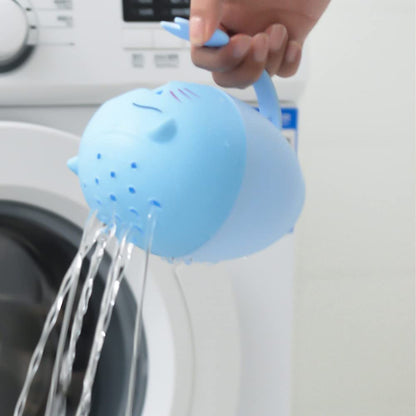 Baby Dippers Bath Rinse Cup Shampoo Rinser, Shampoo Rinse Cup, Baby Bath Rinser Pail, Hair Wash, Eye Protection, BPA-Free PP, Blue, 6.3 Inch