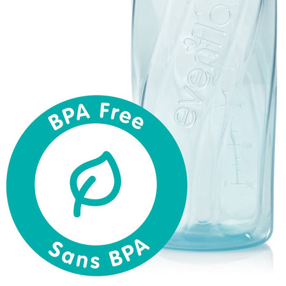 Classic Tinted Plastic Standard Neck Bottles for Baby, Infant and Newborn - Teal/Green/Blue, 8 Ounce (Pack of 12)