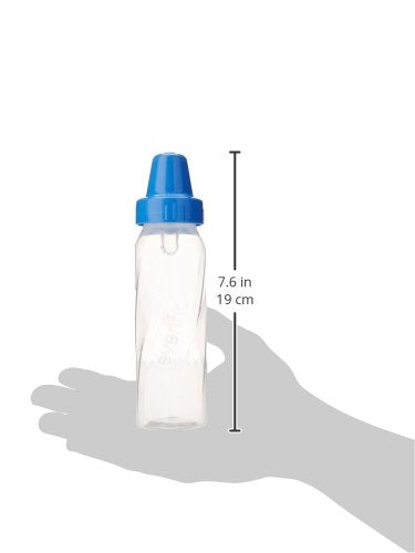 Classic Tinted Plastic Standard Neck Bottles for Baby, Infant and Newborn - Teal/Green/Blue, 8 Ounce (Pack of 12)