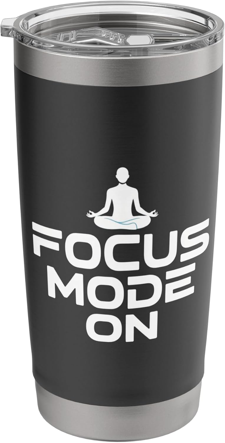 Focus Mode On Productivity Minimal Mindset Stainless Steel Insulated Tumbler