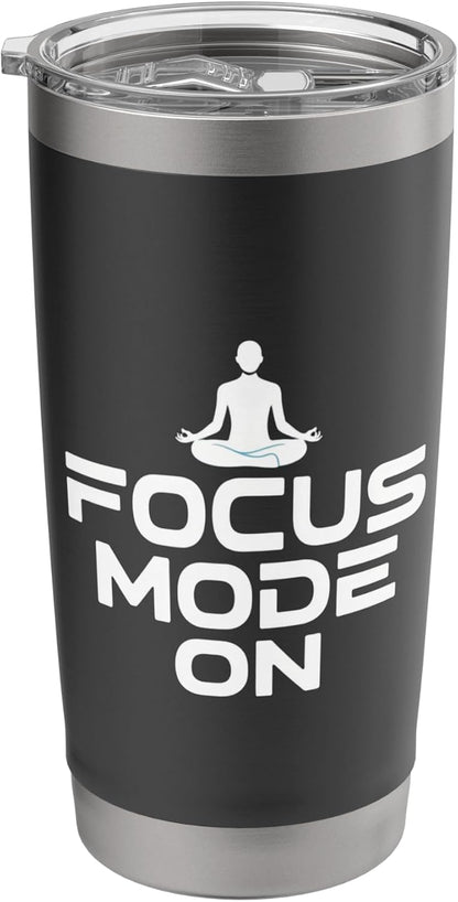 Focus Mode On Productivity Minimal Mindset Stainless Steel Insulated Tumbler