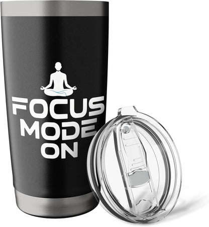 Focus Mode On Productivity Minimal Mindset Stainless Steel Insulated Tumbler