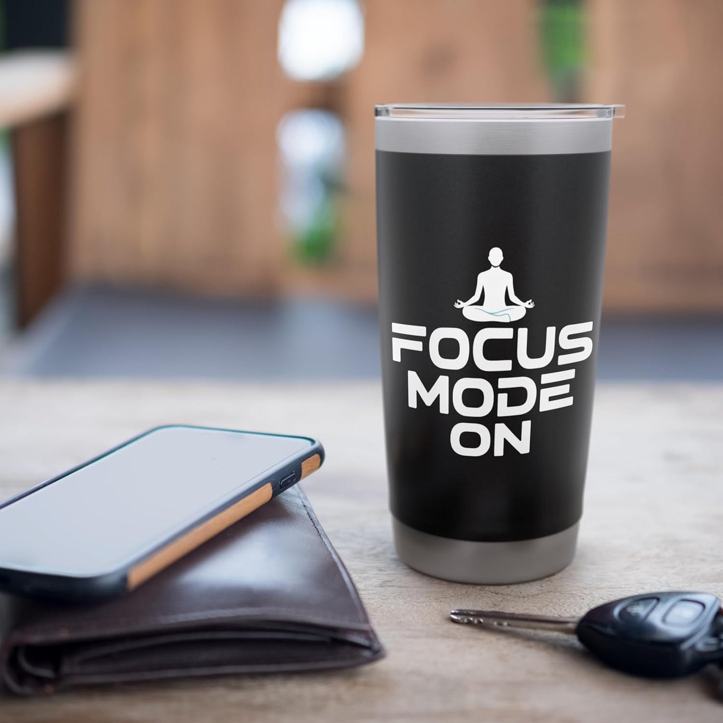 Focus Mode On Productivity Minimal Mindset Stainless Steel Insulated Tumbler