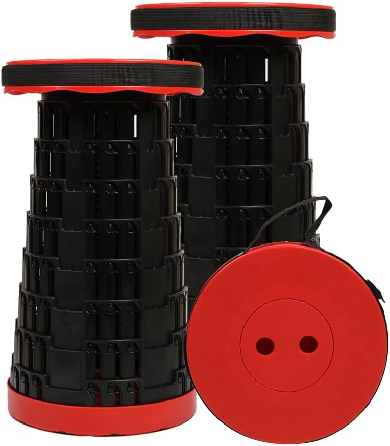 Collapsible Stool for Adults, Portable Folding Camping Seat, 500lbs