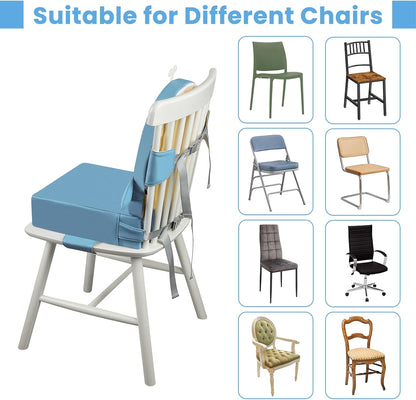 Toddler Booster Seat for Dining Table with Backrest, 4" Kids Booster Seat