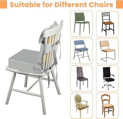 Toddler Booster Seat for Dining Table with Backrest, 4" Kids Booster Seat