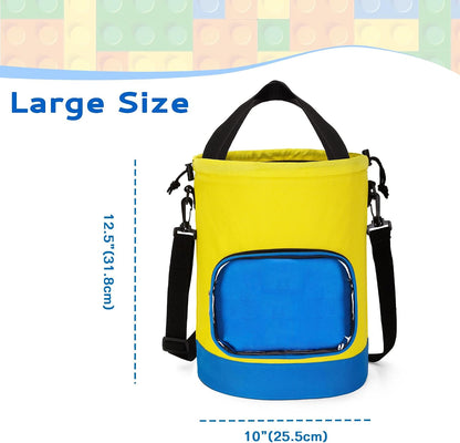 Drawstring Toy Storage Organizer Bag for Building Bricks (Large)