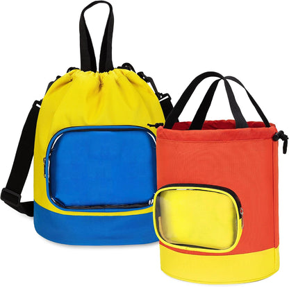 Drawstring Toy Storage Organizer Bag for Building Bricks (Large)