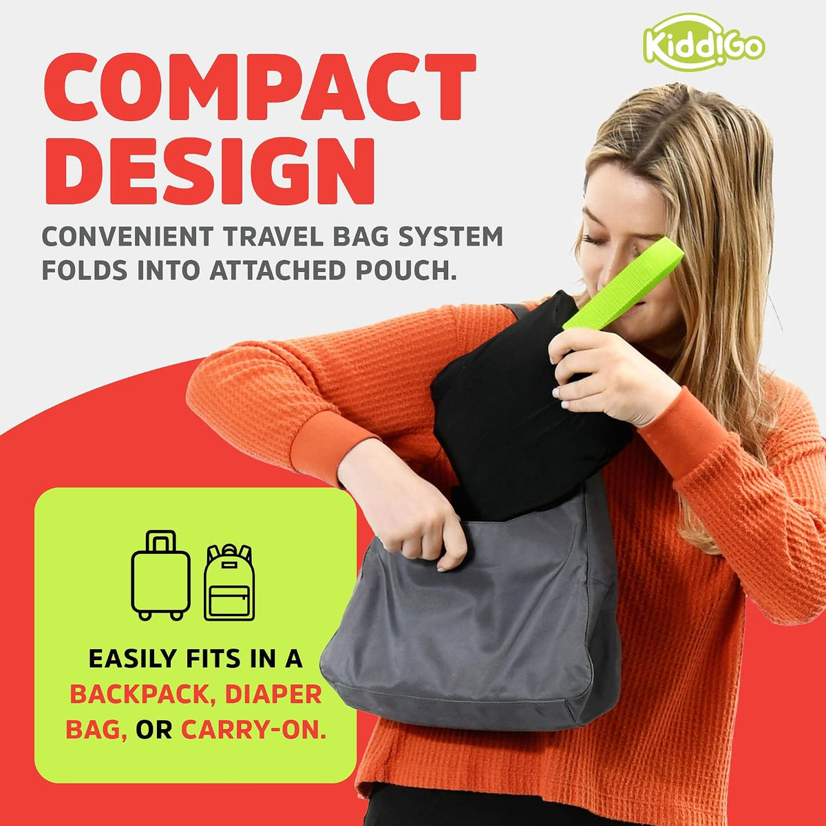 Umbrella Stroller Bag for Airplane Travel, Black and Green, 47" H x 15" W x 12" D, Fits Most Standard Umbrella Strollers, Gate Check Stroller Cover, Water-Resistant, Durable, Easy Carry Design