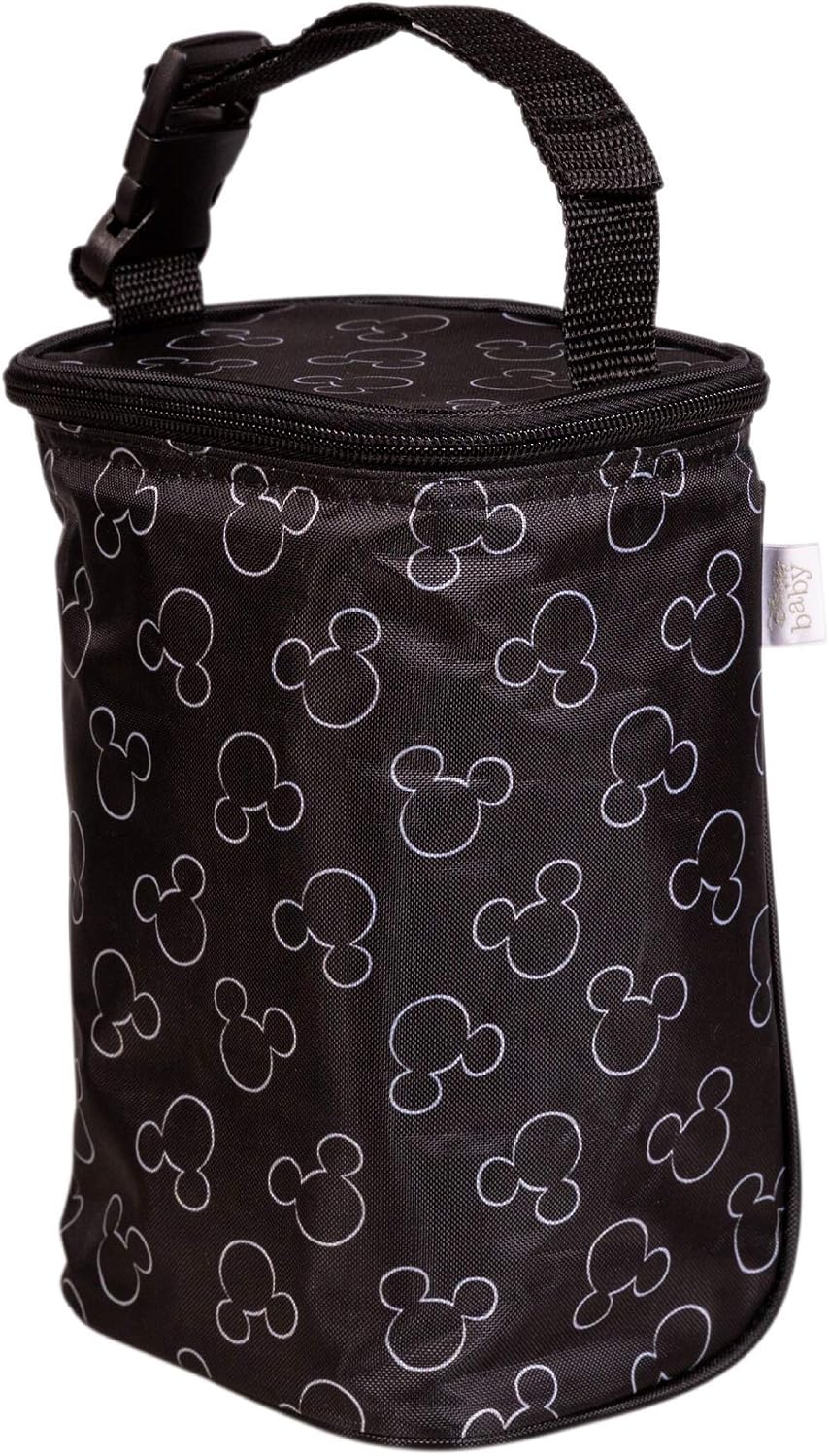 J.L. Childress Disney Baby Bottle Bag Breastmilk Cooler 2-4 Bottles, Mickey