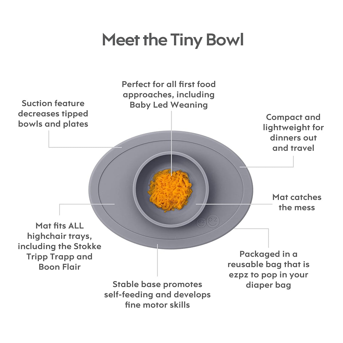 First Foods Bundle 6m+ (Sage) Tiny Bowl + Tiny Spoons + Tiny Cup + Food Cutters Baby Essentials