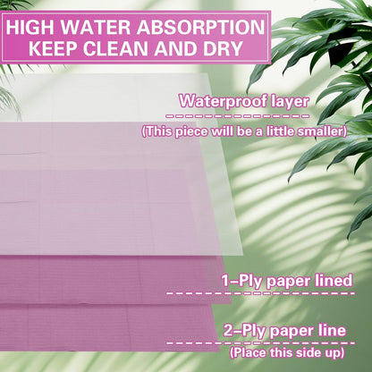 100pcs Disposable Changing Liner 2-ply Baby Changing Station Pad Disposable Changing Pads Diaper Changing Mat Portable Sanitary Liner Refills for Commercial Restrooms (Pink)
