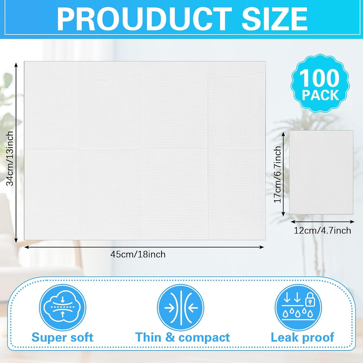 100pcs Disposable Changing Liner 2-ply Baby Changing Station Pad Disposable Changing Pads Diaper Changing Mat Portable Sanitary Liner Refills for Commercial Restrooms (Pink)