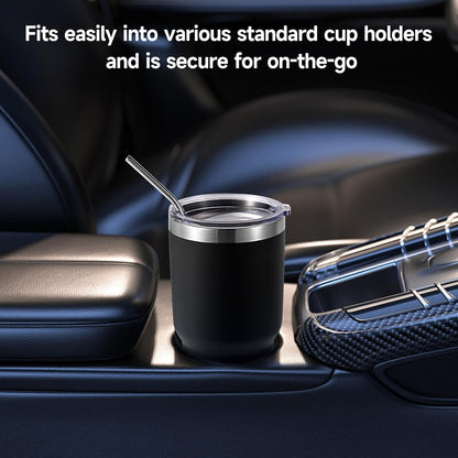 Volhoply 30oz Insulated Tumbler with Lid and Straw, Double Wall Inner & Outer 304 Stainless Steel Coffee Cup, Travel Mug Reusable Thermal Cup for Cold & Hot Drinks (Navy,1 Pack)