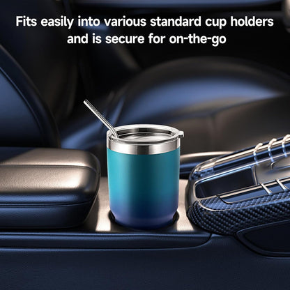 Volhoply 30oz Insulated Tumbler with Lid and Straw, Double Wall Inner & Outer 304 Stainless Steel Coffee Cup, Travel Mug Reusable Thermal Cup for Cold & Hot Drinks (Navy,1 Pack)