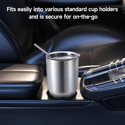 Volhoply 30oz Insulated Tumbler with Lid and Straw, Double Wall Inner & Outer 304 Stainless Steel Coffee Cup, Travel Mug Reusable Thermal Cup for Cold & Hot Drinks (Navy,1 Pack)