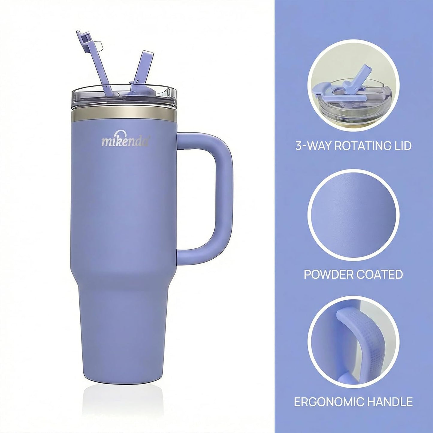 Insulated Tumbler with Straw | Double Wall Stainless Steel Travel Mug | Leak Proof Lid, 24hr Cold & 12hr Hot | Reusable Water Bottle for Office, Gym, Hiking (olive green, 40, Fluid Ounces)