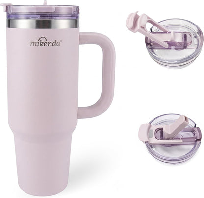 Insulated Tumbler with Straw | Double Wall Stainless Steel Travel Mug | Leak Proof Lid, 24hr Cold & 12hr Hot | Reusable Water Bottle for Office, Gym, Hiking (olive green, 40, Fluid Ounces)