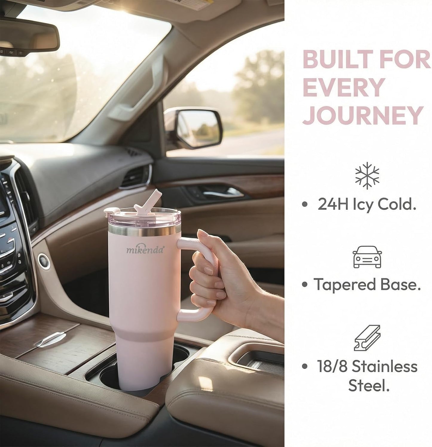 Insulated Tumbler with Straw | Double Wall Stainless Steel Travel Mug | Leak Proof Lid, 24hr Cold & 12hr Hot | Reusable Water Bottle for Office, Gym, Hiking (olive green, 40, Fluid Ounces)