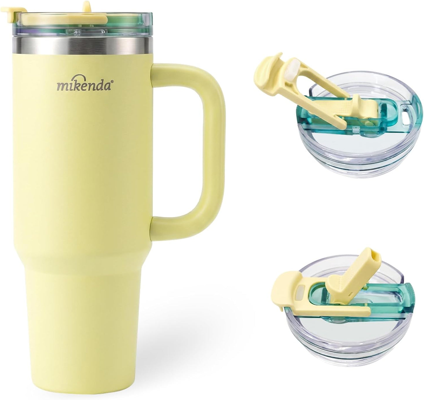 Insulated Tumbler with Straw | Double Wall Stainless Steel Travel Mug | Leak Proof Lid, 24hr Cold & 12hr Hot | Reusable Water Bottle for Office, Gym, Hiking (olive green, 40, Fluid Ounces)