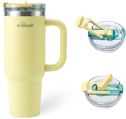 Insulated Tumbler with Straw | Double Wall Stainless Steel Travel Mug | Leak Proof Lid, 24hr Cold & 12hr Hot | Reusable Water Bottle for Office, Gym, Hiking (olive green, 40, Fluid Ounces)