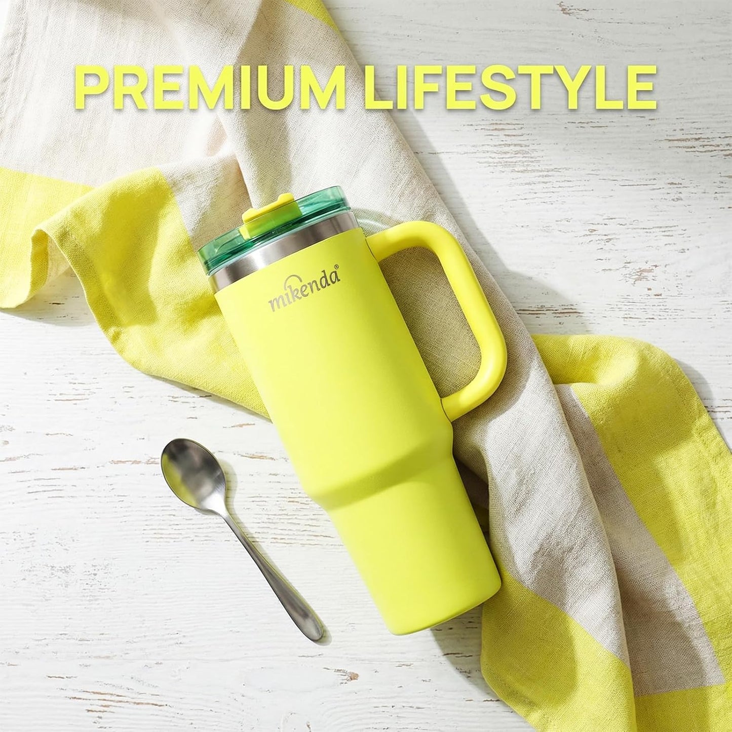 Insulated Tumbler with Straw | Double Wall Stainless Steel Travel Mug | Leak Proof Lid, 24hr Cold & 12hr Hot | Reusable Water Bottle for Office, Gym, Hiking (olive green, 40, Fluid Ounces)