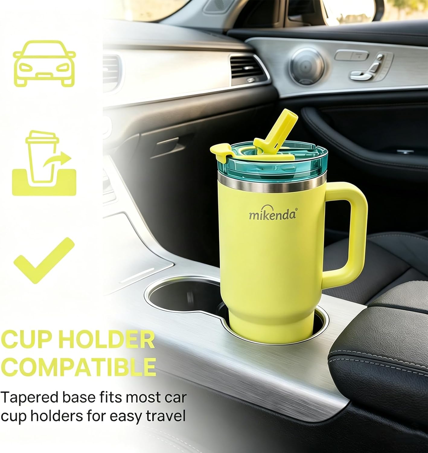 Insulated Tumbler with Straw | Double Wall Stainless Steel Travel Mug | Leak Proof Lid, 24hr Cold & 12hr Hot | Reusable Water Bottle for Office, Gym, Hiking (olive green, 40, Fluid Ounces)