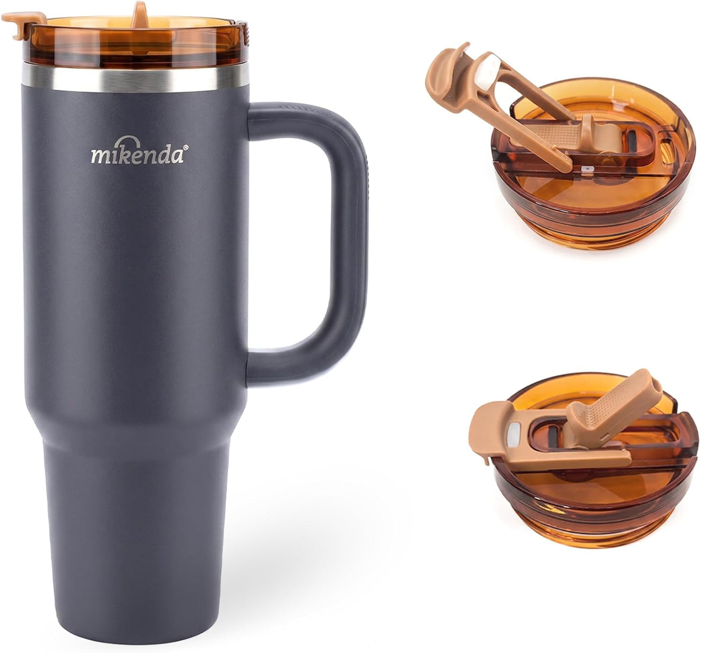 Insulated Tumbler with Straw | Double Wall Stainless Steel Travel Mug | Leak Proof Lid, 24hr Cold & 12hr Hot | Reusable Water Bottle for Office, Gym, Hiking (olive green, 40, Fluid Ounces)