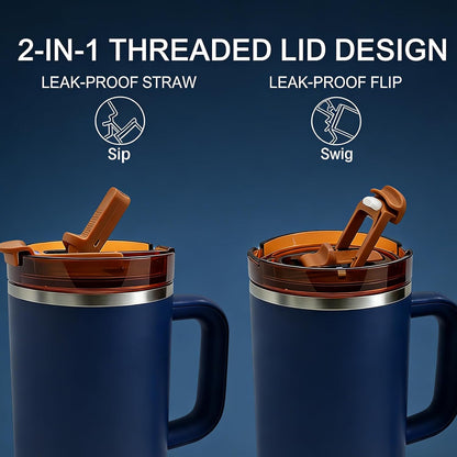 Insulated Tumbler with Straw | Double Wall Stainless Steel Travel Mug | Leak Proof Lid, 24hr Cold & 12hr Hot | Reusable Water Bottle for Office, Gym, Hiking (olive green, 40, Fluid Ounces)
