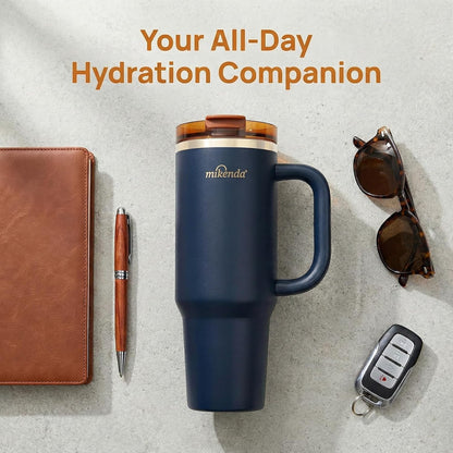 Insulated Tumbler with Straw | Double Wall Stainless Steel Travel Mug | Leak Proof Lid, 24hr Cold & 12hr Hot | Reusable Water Bottle for Office, Gym, Hiking (olive green, 40, Fluid Ounces)