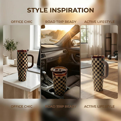 Insulated Tumbler with Straw | Double Wall Stainless Steel Travel Mug | Leak Proof Lid, 24hr Cold & 12hr Hot | Reusable Water Bottle for Office, Gym, Hiking (olive green, 40, Fluid Ounces)