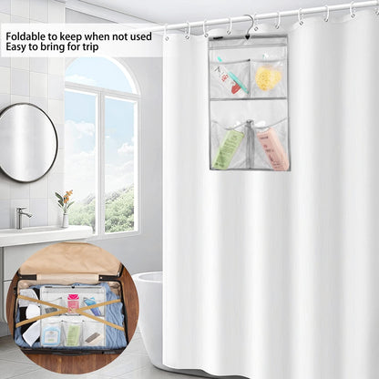 Mesh Shower Organizer Hanging Caddy Quick Dry Bathroom Storage for Toiletry Accessories with Rotating Hanger (12 Pockets)