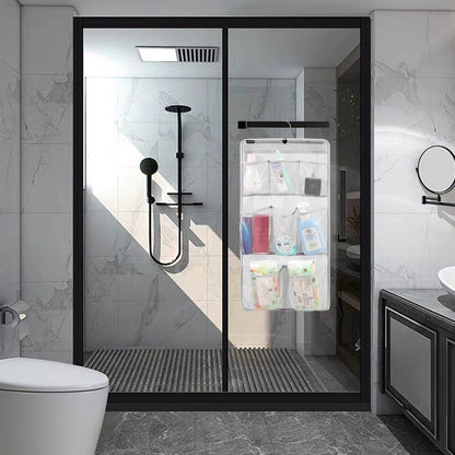 Mesh Shower Organizer Hanging Caddy Quick Dry Bathroom Storage for Toiletry Accessories with Rotating Hanger (12 Pockets)