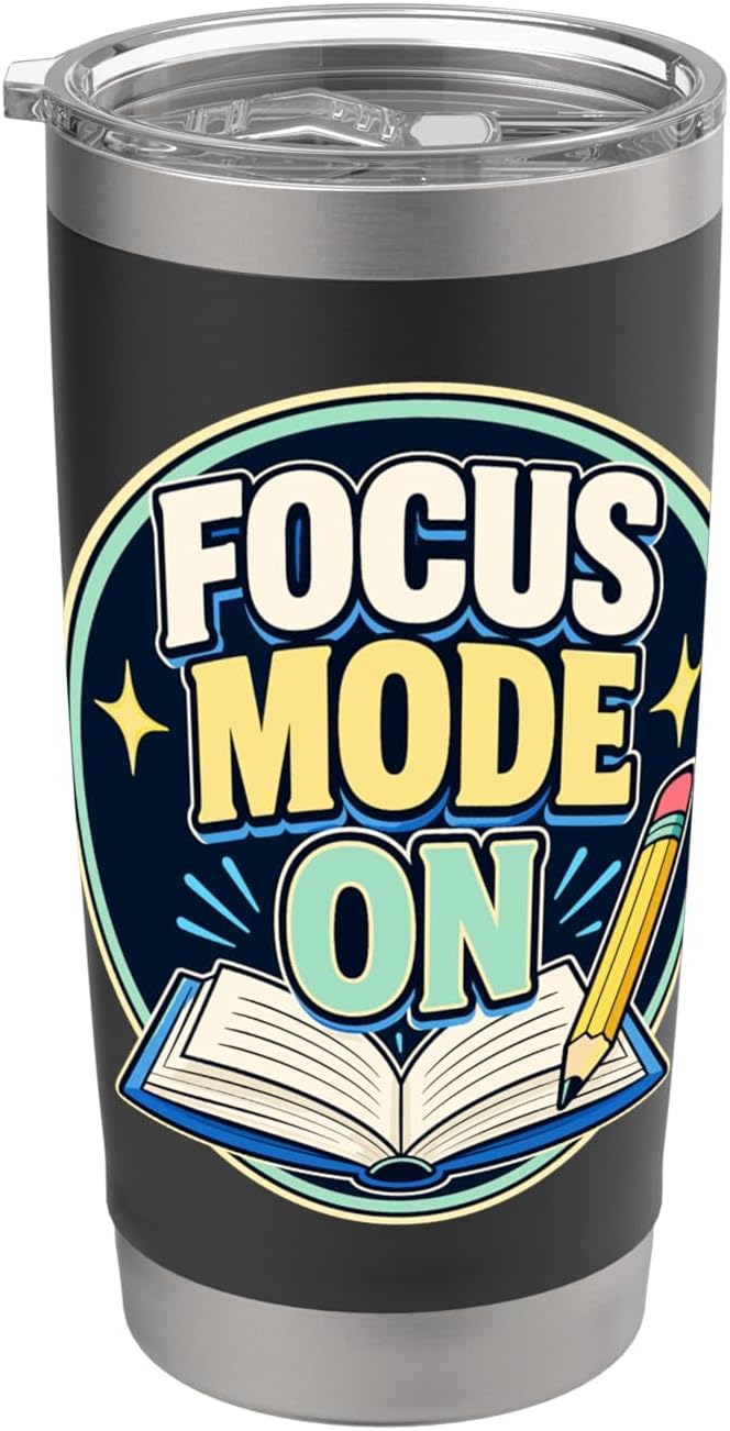 Focus Mode On Study Learn Stainless Steel Insulated Tumbler