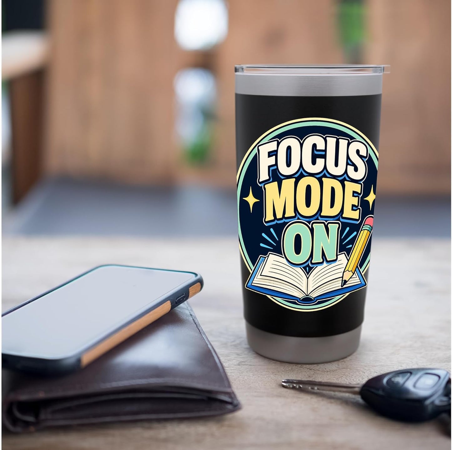 Focus Mode On Study Learn Stainless Steel Insulated Tumbler