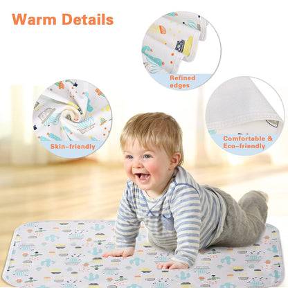 Baby Portable Changing Pad,22"x27.5"3 Pack,Cotton,Waterproof