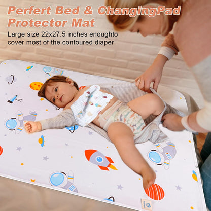 Baby Portable Changing Pad,22"x27.5"3 Pack,Cotton,Waterproof