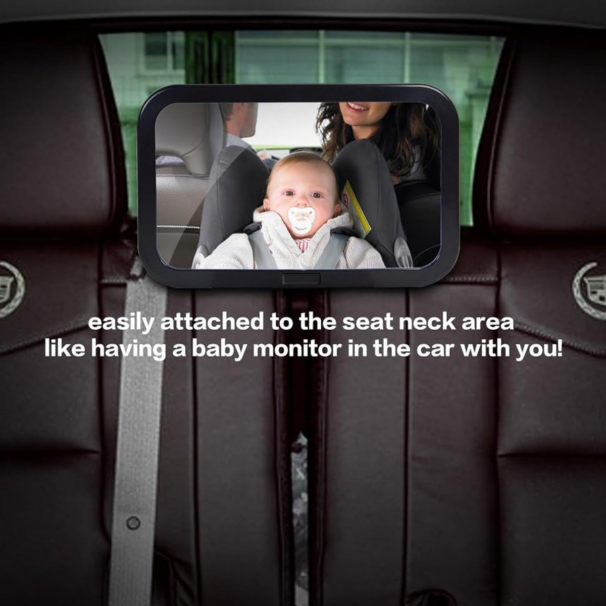 Baby Car Mirror, Rear Facing Car Seat Mirror Safety for Infant Newborn, Baby Mirror with Wide Rearview & 360° Rotation, Shatterproof & Easy Assembled Crash Tested