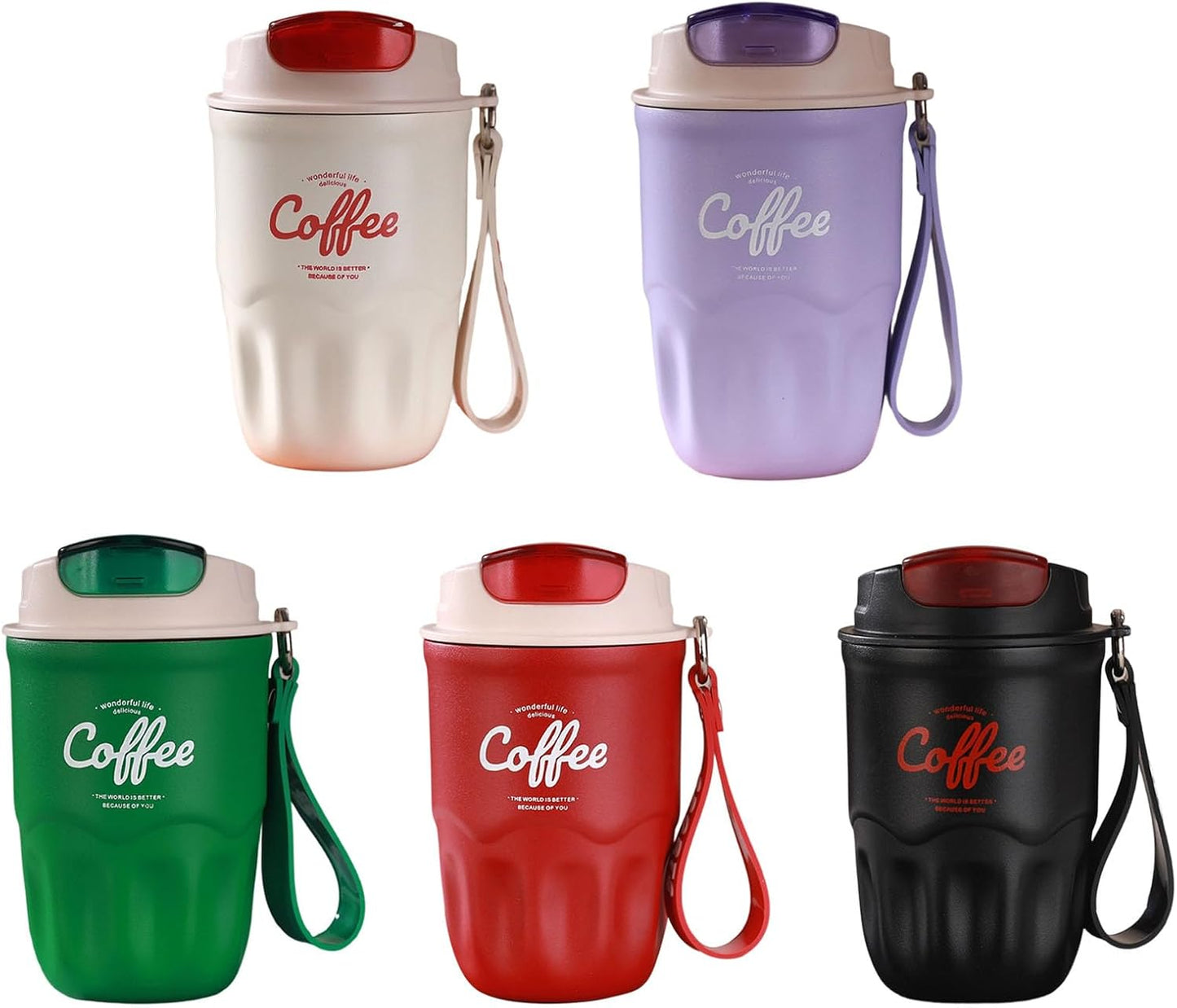 Stainless Steel Coffee Mug, Insulated Coffee Mug with Handle, Insulated -Tumbler with Lid & Handle, Leakproof, Keep Hot/Ice, Tea & Beers, for Home, Offices & Outdoor Use